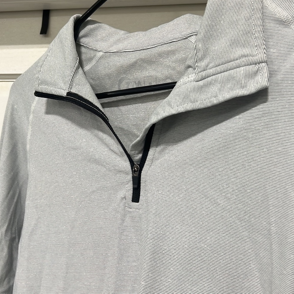 ZYIA Light Gray Quarter-Zip Active Pullover - Picture 2 of 3